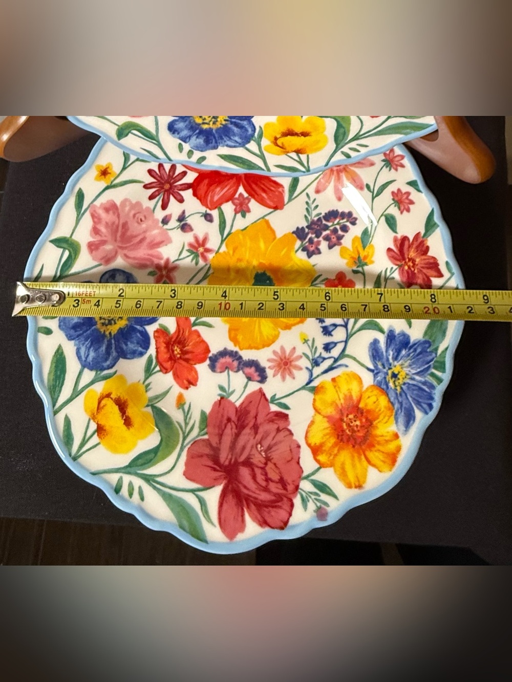 4 The Pioneer Woman Brilliant Blooms Stoneware Salad Plates. 8.5” - Picture 7 of 9